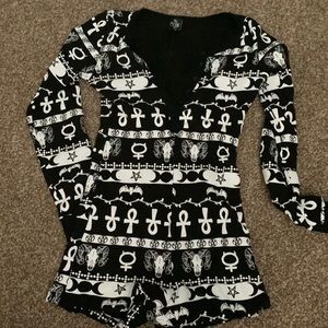 Dolls Kill The Grave Girls Pajama Romper